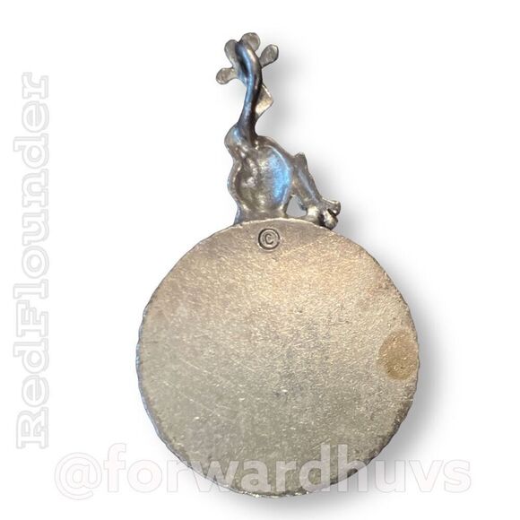 Silver Tone Frog Pendant with Large Picture Jasper Stone - Picture 6 of 8